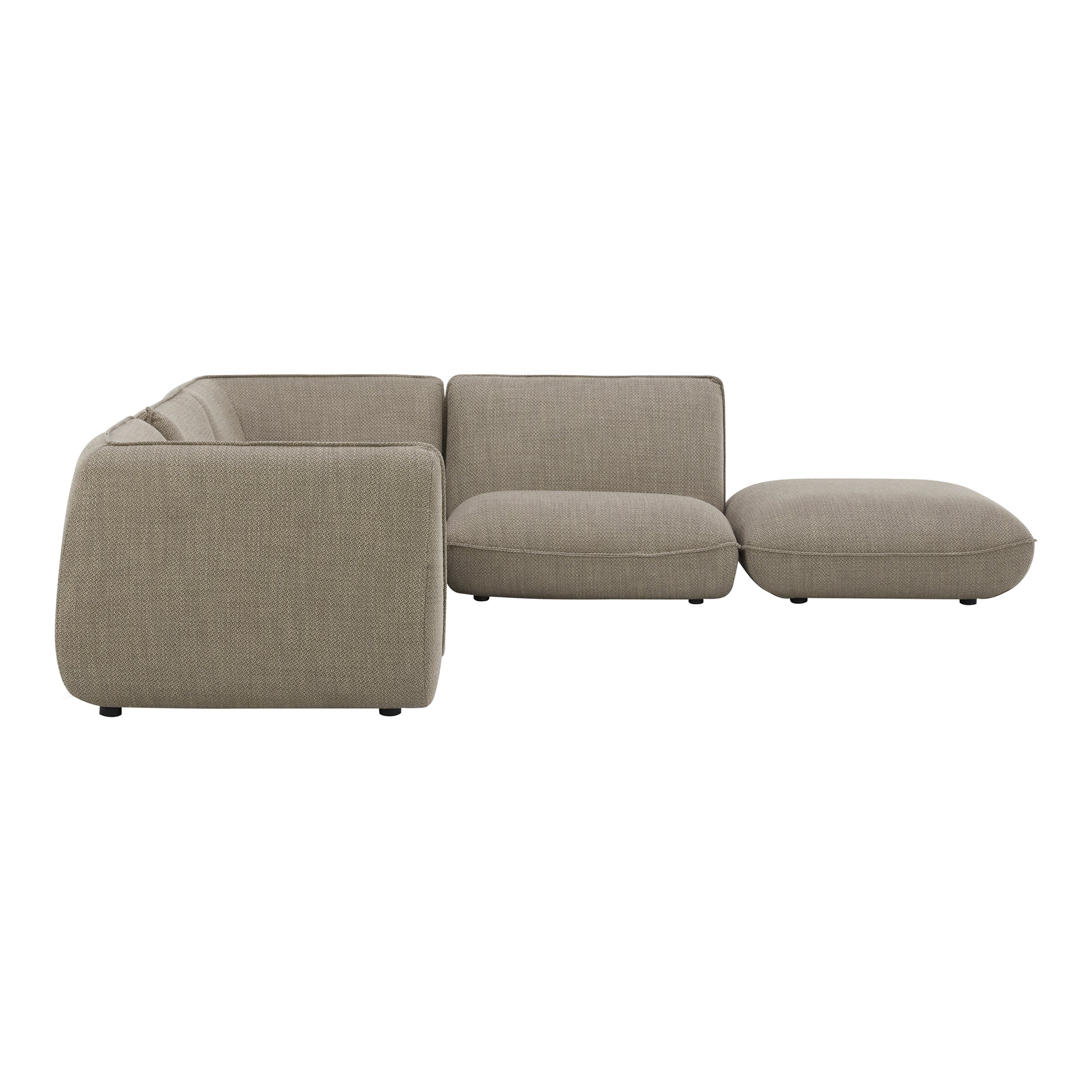 Moe's Home Collection Zeppelin Speckled Pumice Dream Modular Sectional - Image 2