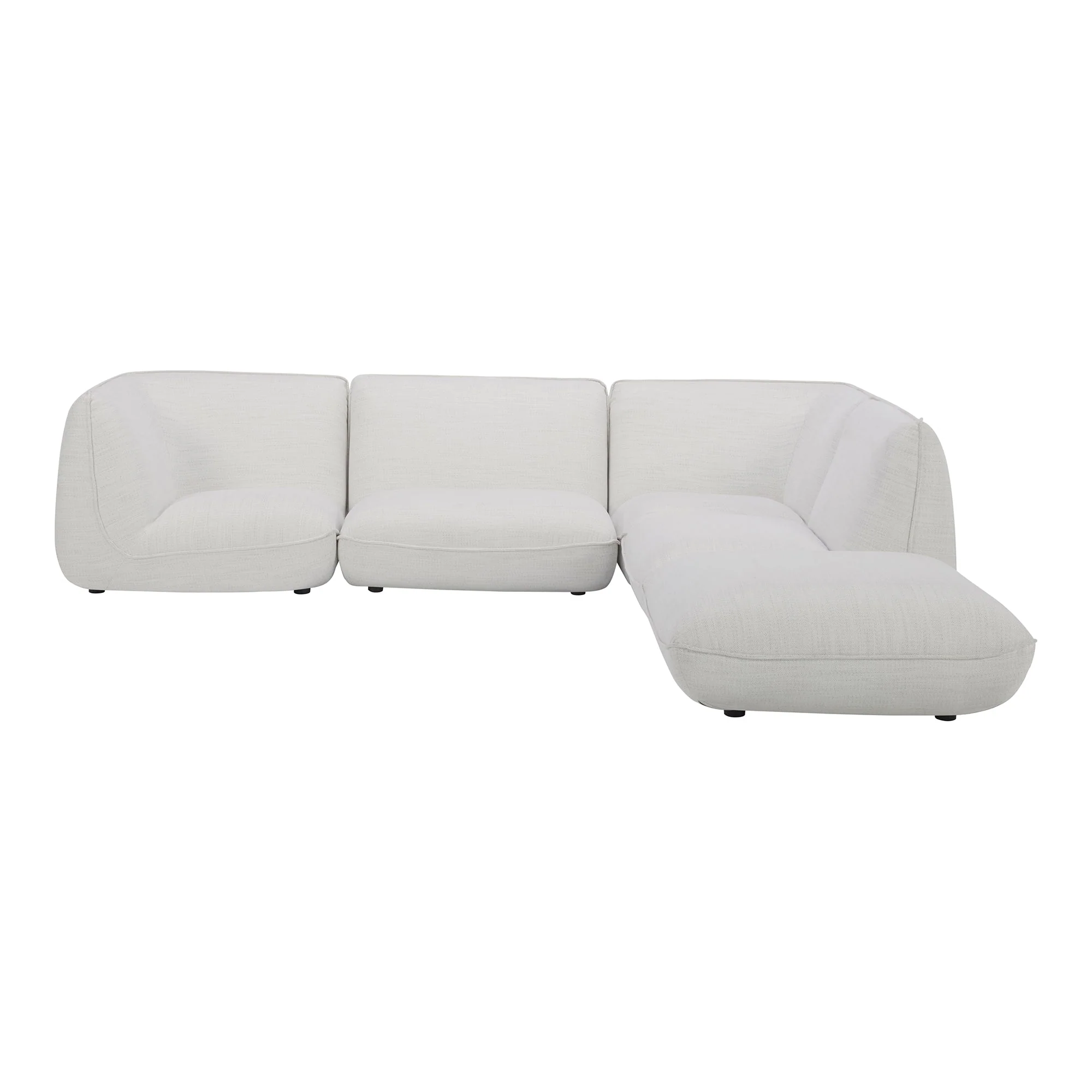 Moe's Home Collection Zeppelin Lounge Salt Stone White Modular - Image 2