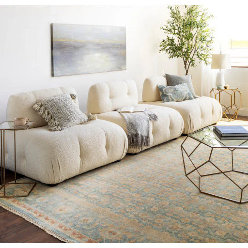 Surya Zig Zag Modern Glass Top With Gold Metal Base Round Coffee Table ZIA-001 - Image 3